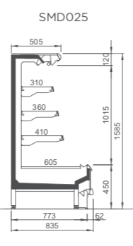Vue coupe SMD025